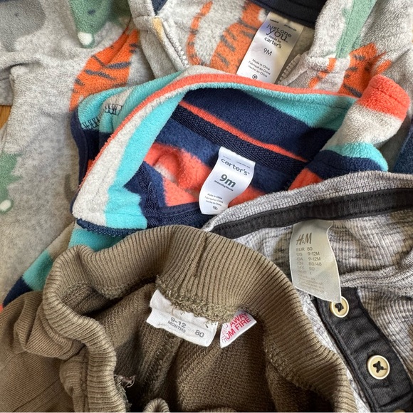 Bundle Baby Boy 9M Set 8PC Lot Hoodies Pants Long Sleeve Top - Picture 6 of 6